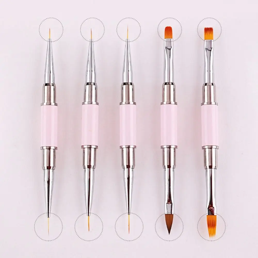 

Acrylic Thin Liner Brushes Set Manicure Tools Nail Art Brush Flower Painting Drawing Dual-ended