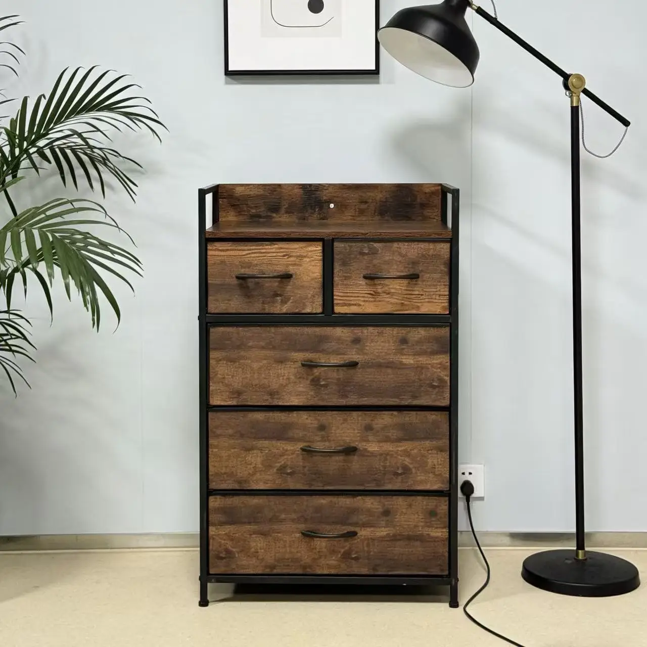 Storage Cabinet Simple Modern Barn Door Locker Bedroom Home Living Room Wall Chest