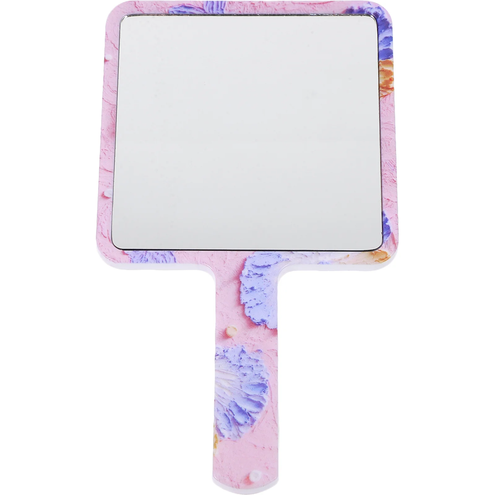 Miroir de maquillage à main fantaisie pour femmes, petite vanité Portable avec poignée de voyage