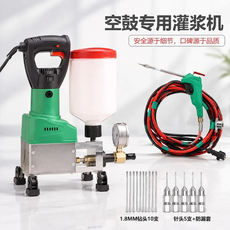 Electric Tile Hollow Drum Grouting Machine High Pressure Epoxy Adhesive Injector for Floor Wall Stone Marble Repair