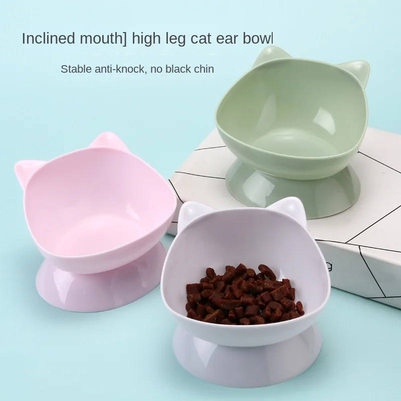 Pet Food Bowl Tilted High Bottom Neck Protection, Anti Suffocation, Dog and Cat Water Bowl, Anti Dumping, Dog Feeding Supplies