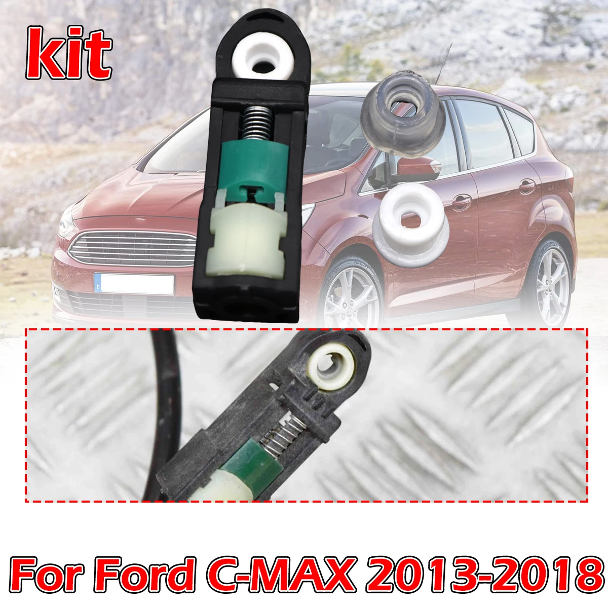 

3Pcs Shift Cable Bushing Connect kit Automatic Transmission Linkage Rod End Repair Grommet For Ford C-MAX 2013 2014 2015-2018