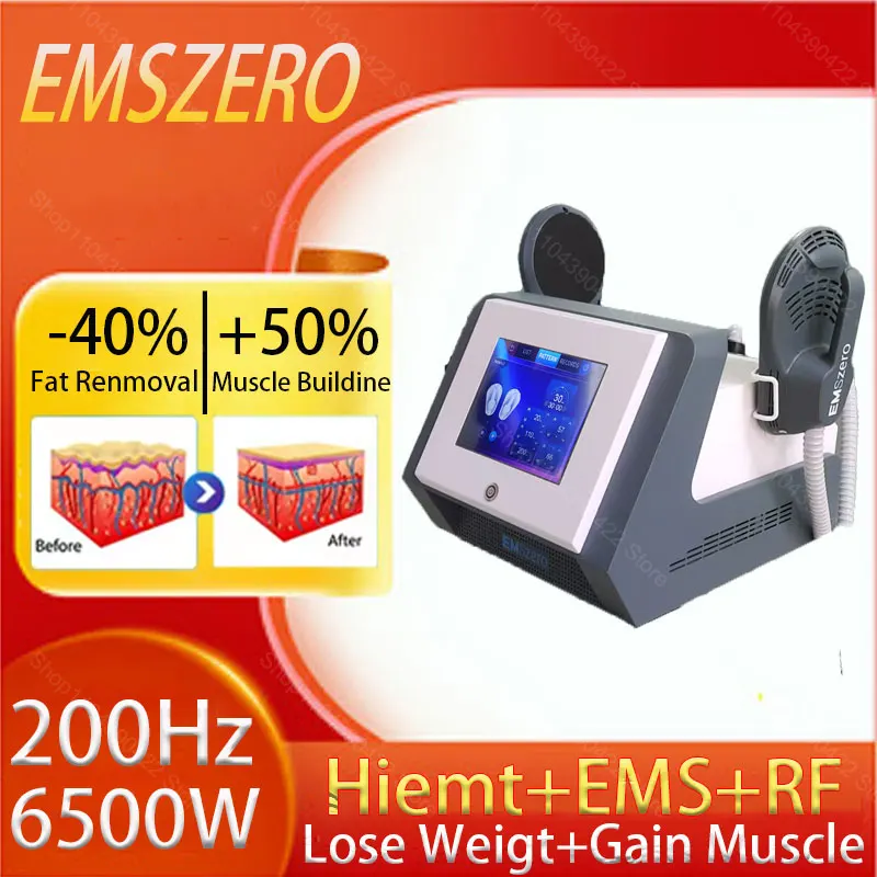 

Small portable EMSZERO fat reducing and shaping machine 6500W EMS burning fat RF electromagnetic massage and shaping devic