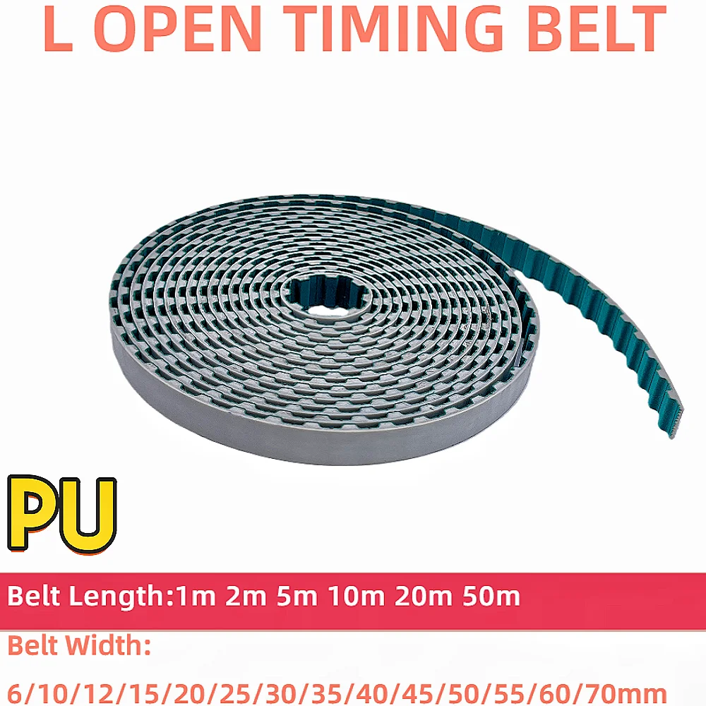 

Ремень ГРМ открытого типа L, шаг 9,525 мм, синхронный ремень, ширина ремня 6~70 мм, полиуретановый с металлическим сердечником, приводной ремень L