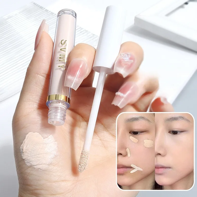 Feuchtigkeitsspendende Aufhellende Concealer-Creme Volle Deckkraft Foundation Abdeckung Akne Augenringe Ölkontrolle Flüssiger Gesichtskontur-Stift – Detail 3