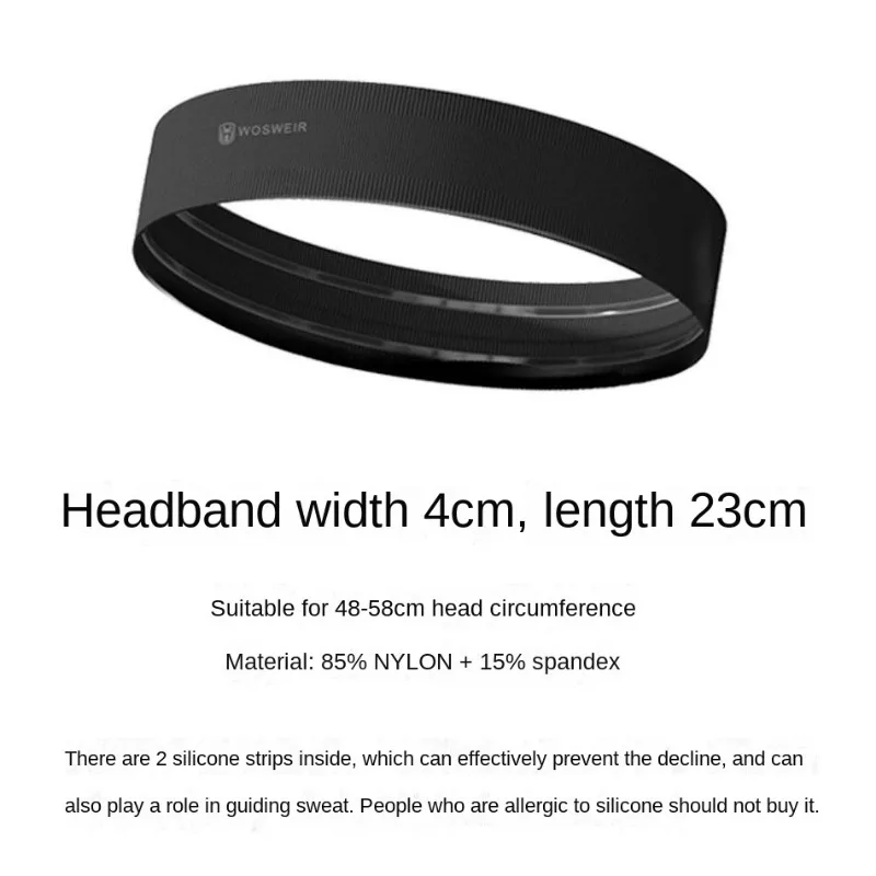 Exercise bands for the gym, non-slip headbands for men and women breathable headbands for basketball fitness yoga and volleyball