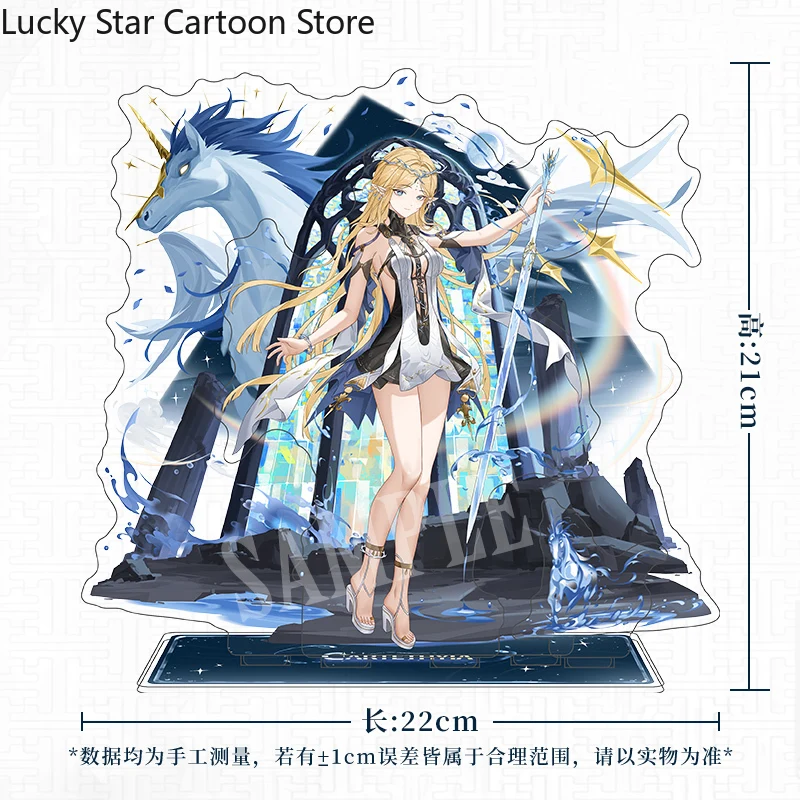 Cosplay Anime Wuthering Waves Cartethyia Acrylic Desktop Stand Model Plate Figure Collection Desktop Standing Sign Gift Xmas New