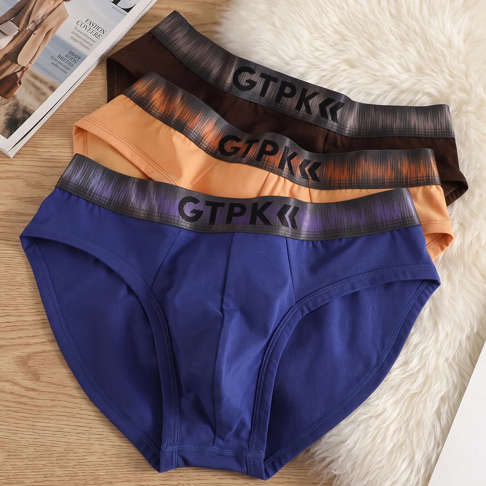 1/3PCS 95% Cotton Soft Comfortable Lingeries for Man High Stretch Men's Underwear Breathable Antibacterial 3D Mesh Pouch Briefs
