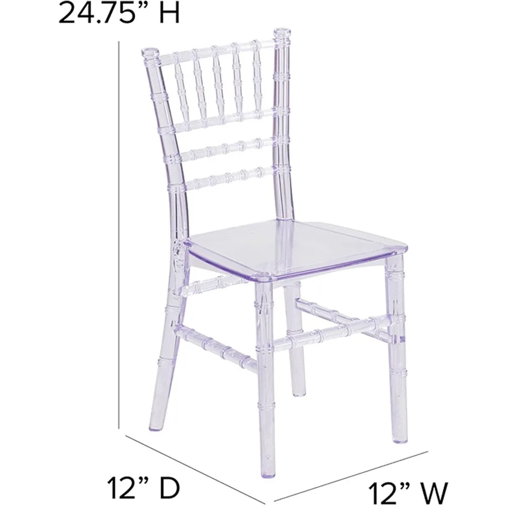 10 Pack Transparent Crystal Resin Party and Event Chair for Commercial & Residential Use School Chairs Children's Furniture