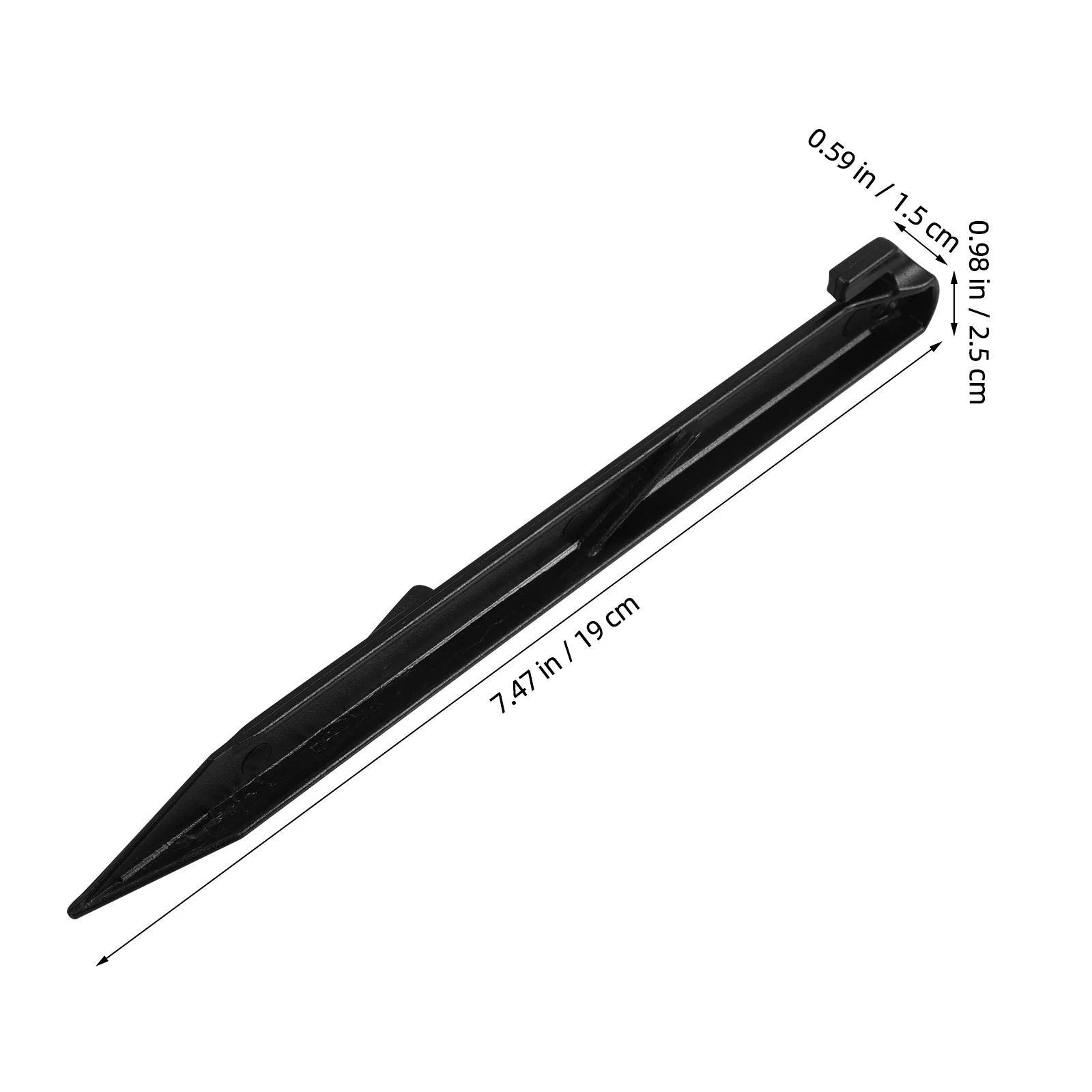 50 قطعة من المراسي الأرضية البلاستيكية بطول 19 سم مثالية لتأمين الخيام والأقمشة الخارجية أوتاد القماش القنب سهلة الحمل