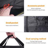 A25F-Portable 61 Key Electronic Piano Keyboard Gig Bag Carrying Bag Storage Holder Case 600D Cloth