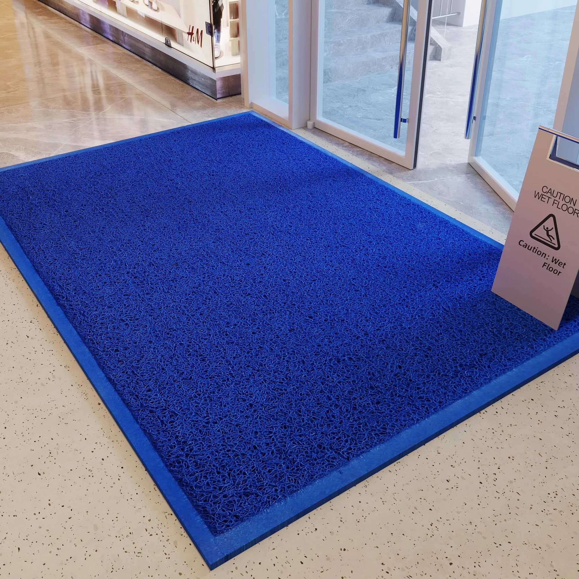 

Коврик для входной двери из ПВХ с эффектом шелка, круглый, для дома, простой дизайн, для использования внутри помещений