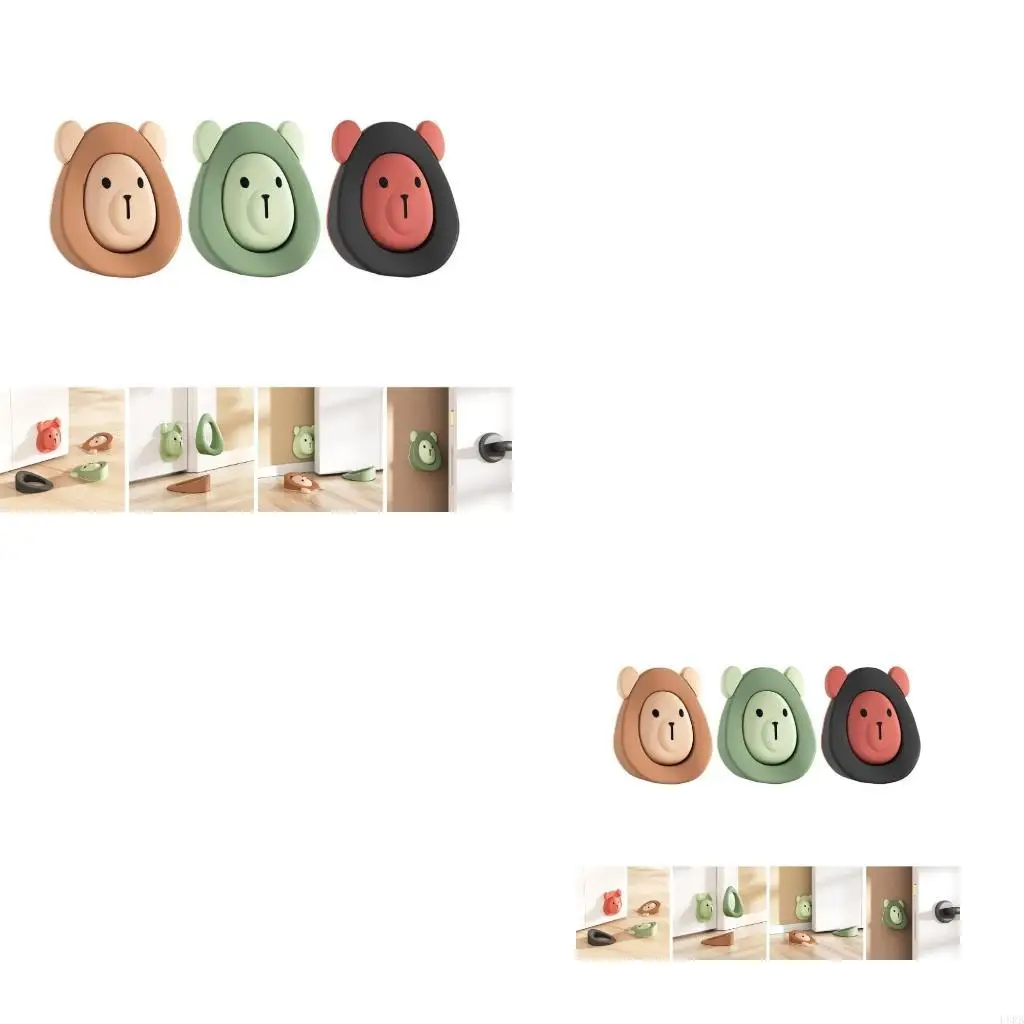 واقي حائط لسدادة باب الطفل للأطفال، مقابض لاصقة ذاتية اللصق لسلامة الأطفال L8RB #1
