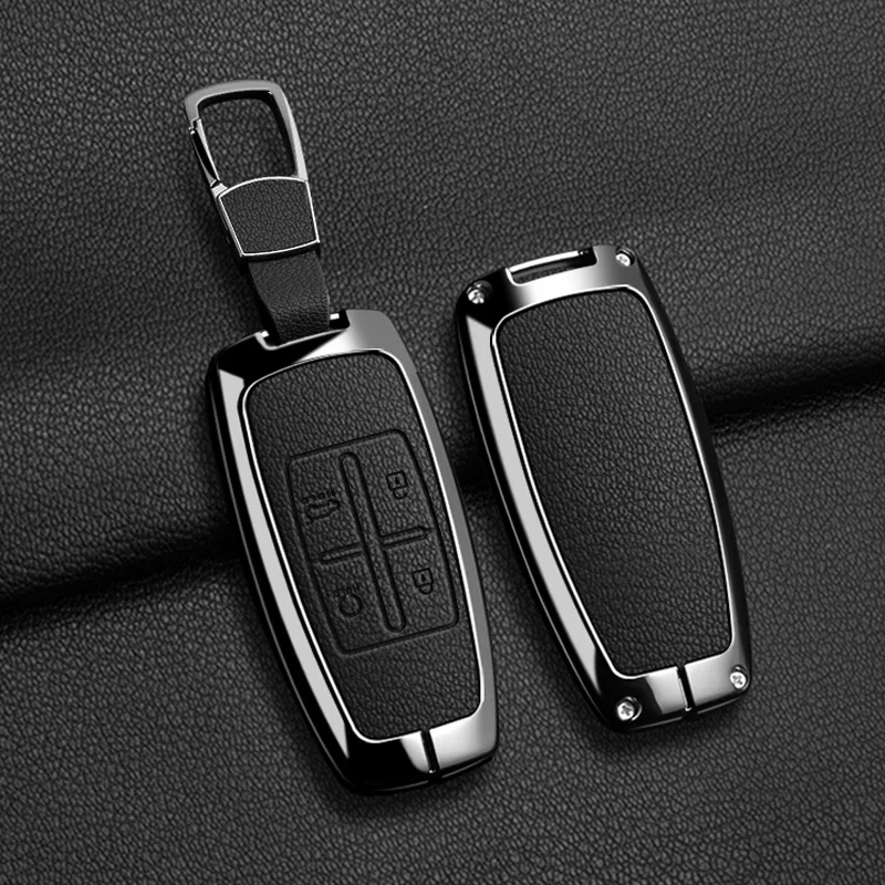 Zinklegierung Leder Autoschlüssel-Hülle für Hyundai Genesis GV80 GV90 2022 GV70 G80 2019 2020 2021 Schlüsselanhänger Zubehör – Detail 11