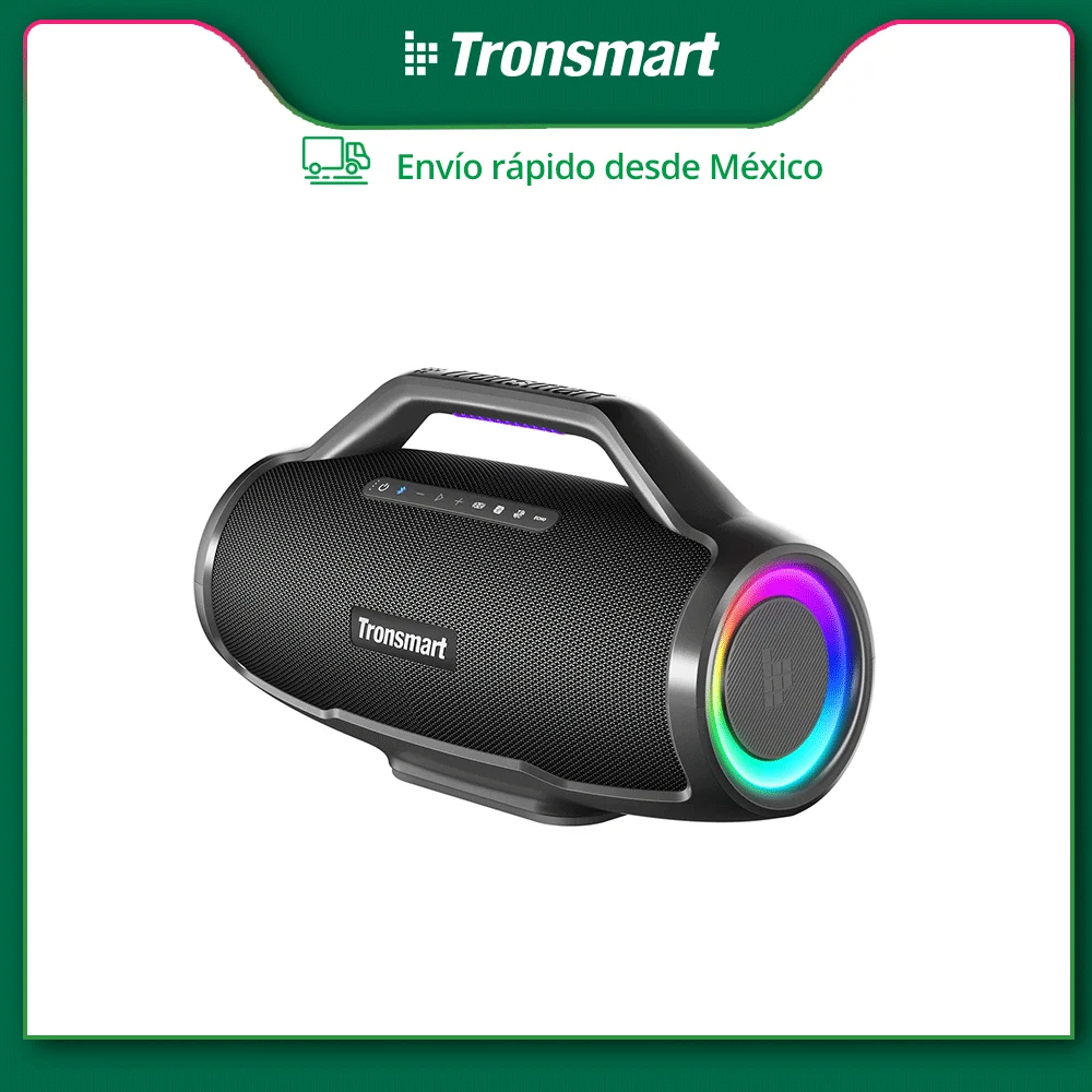 Tronsmart Altavoz Bluetooth Bang Max, Altavoz Portátil para Fiestas con 130W, Entrada para Guitarra/Micrófono, Sincronización con Más de 100 Altavoces, Control por Aplicación