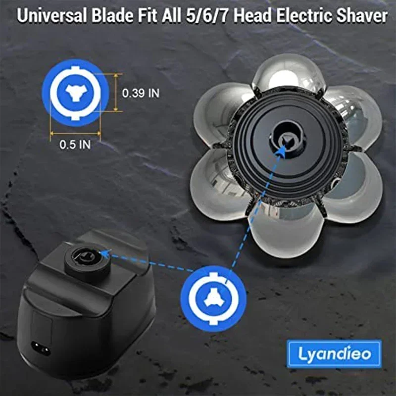 Mens 7 Blade Razor Replacement Shaving Heads Floating Washable Electric 7D Shavers Trimmers Kit Cutter Blades image 3