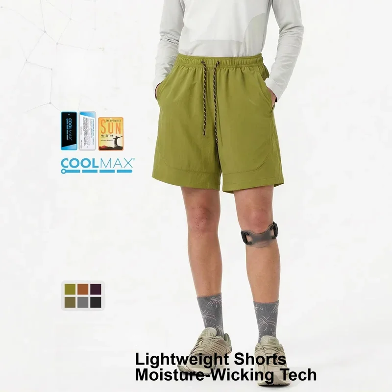 COOLMAX ShortsMen - Moisture Wicking Quick Dry Athletic Shorts No Built-in Brief Liner Casual Sports Shorts  Gym Running, Hiking
