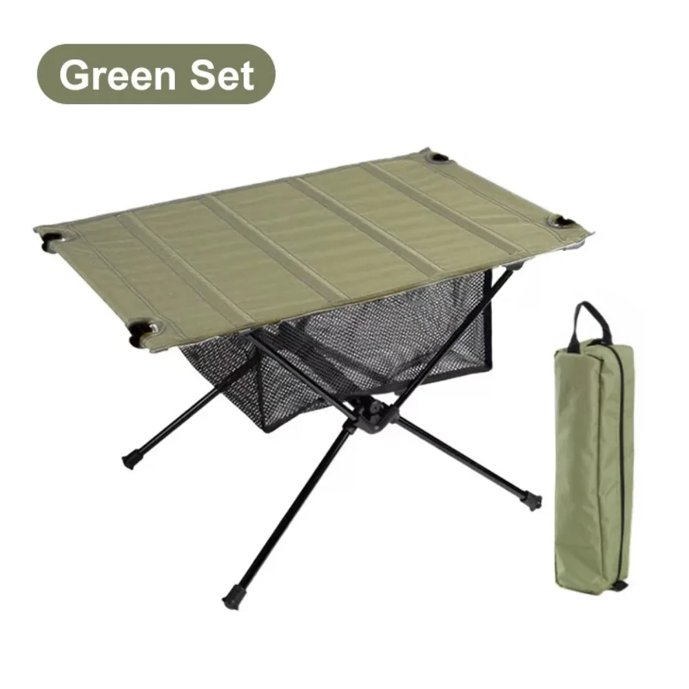 Lightweight 1680D Oxford Roll-Up Camping Folding Table, Portable Aluminum Alloy Car Travel Table for Outdoor Picnic