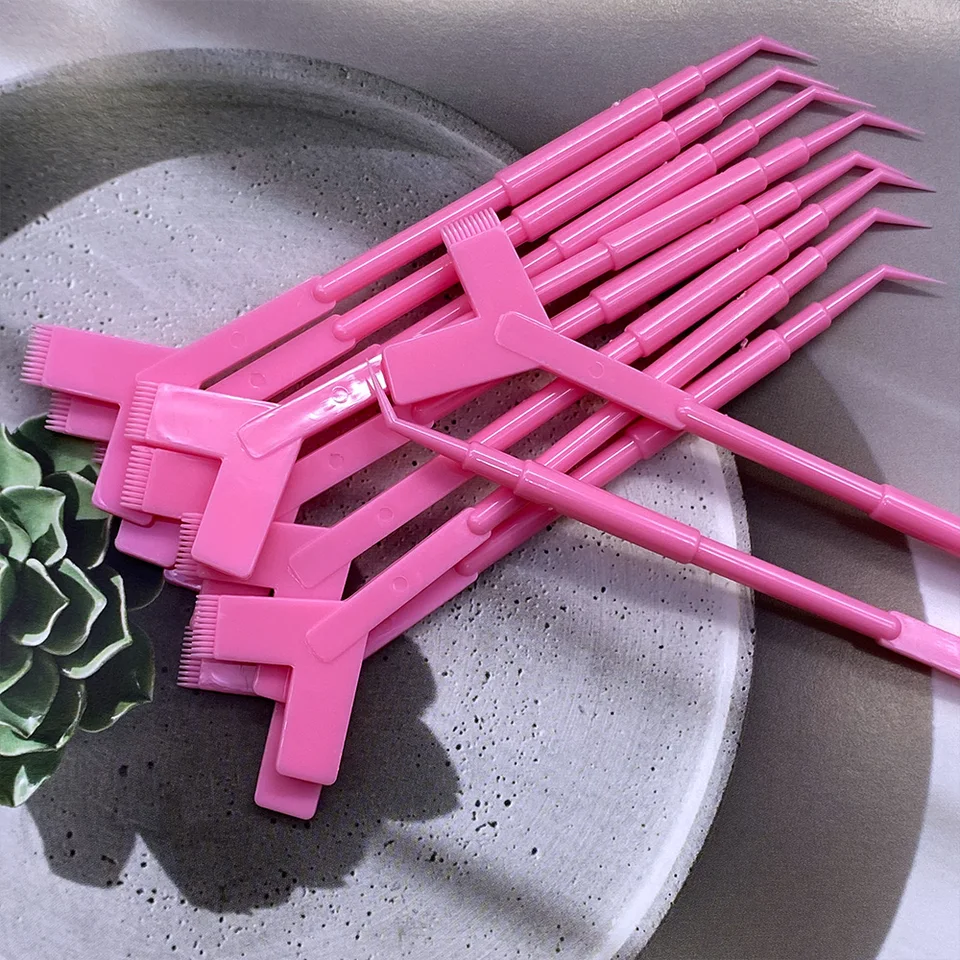 10/20/30 piezas de peine reutilizable para permanente de pestañas forma Y, herramienta para extensiones, levantador de pestañas, aplicador 5