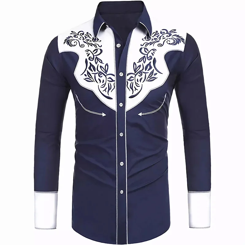 New Style Mens Shirt Long Sleeve 3D Printed Lapel Button Three-dimensional clipping Summer Men\'s  Fashion Top Shirt High Quality