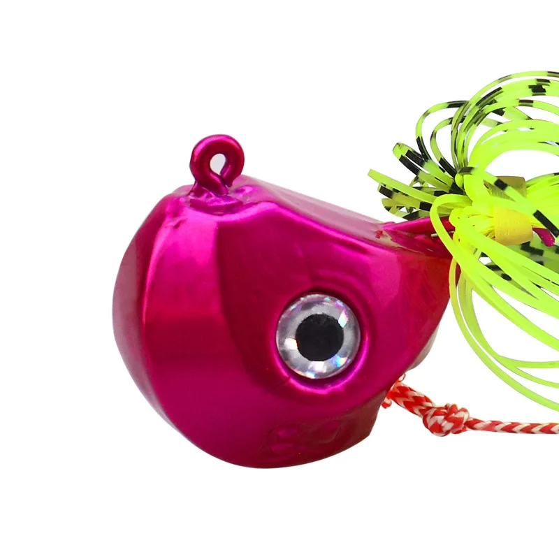 WEIHE 1PC 40/60/80/100g High Carbon Stahl Angelhaken 3D Fish-eye Blei Jig Metall angeln Köder – Detail 3