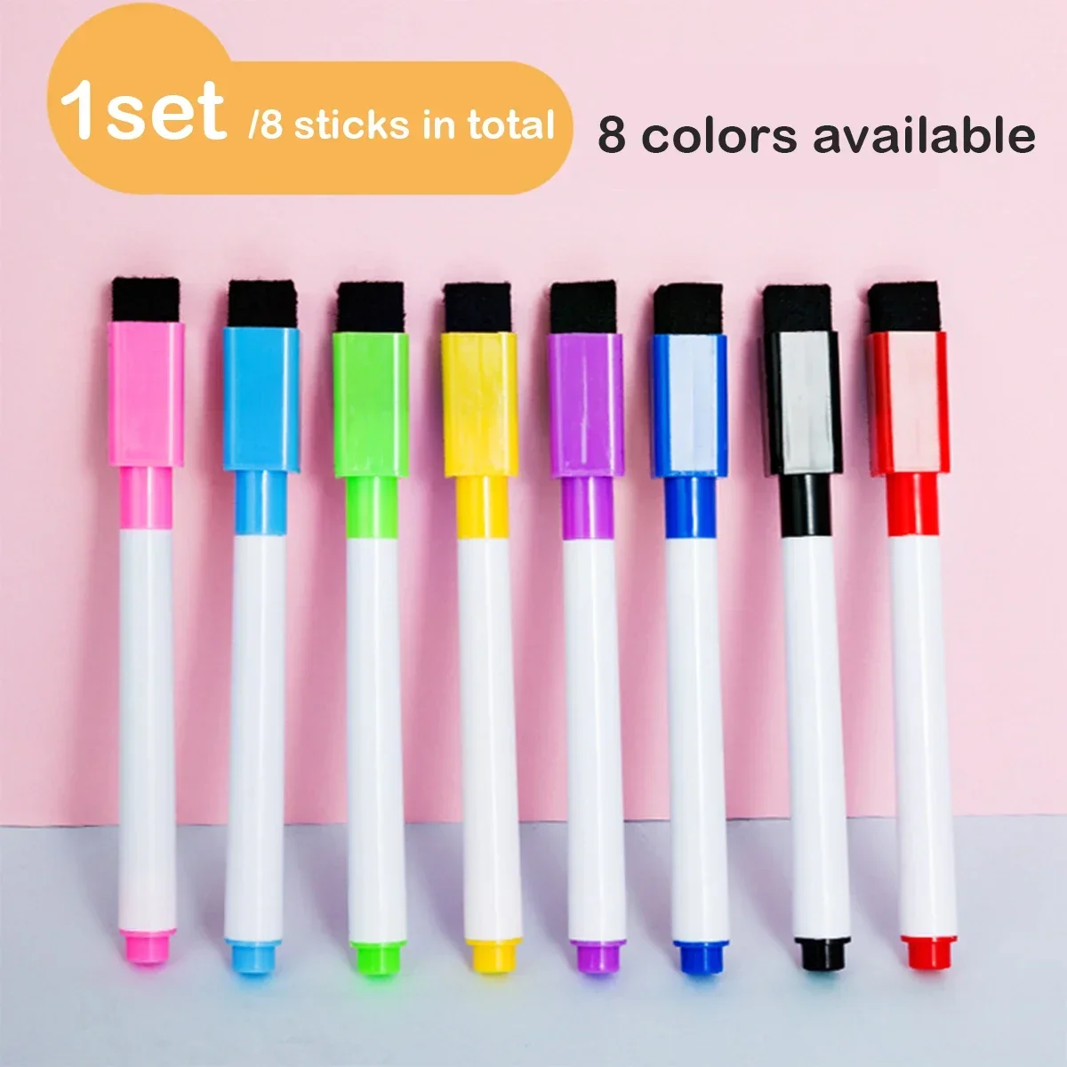 Magnetic Erasable Whiteboard Pen Color Options Blackboard Note Numbering Stationery Office Teaching Supplies for Classroom Use