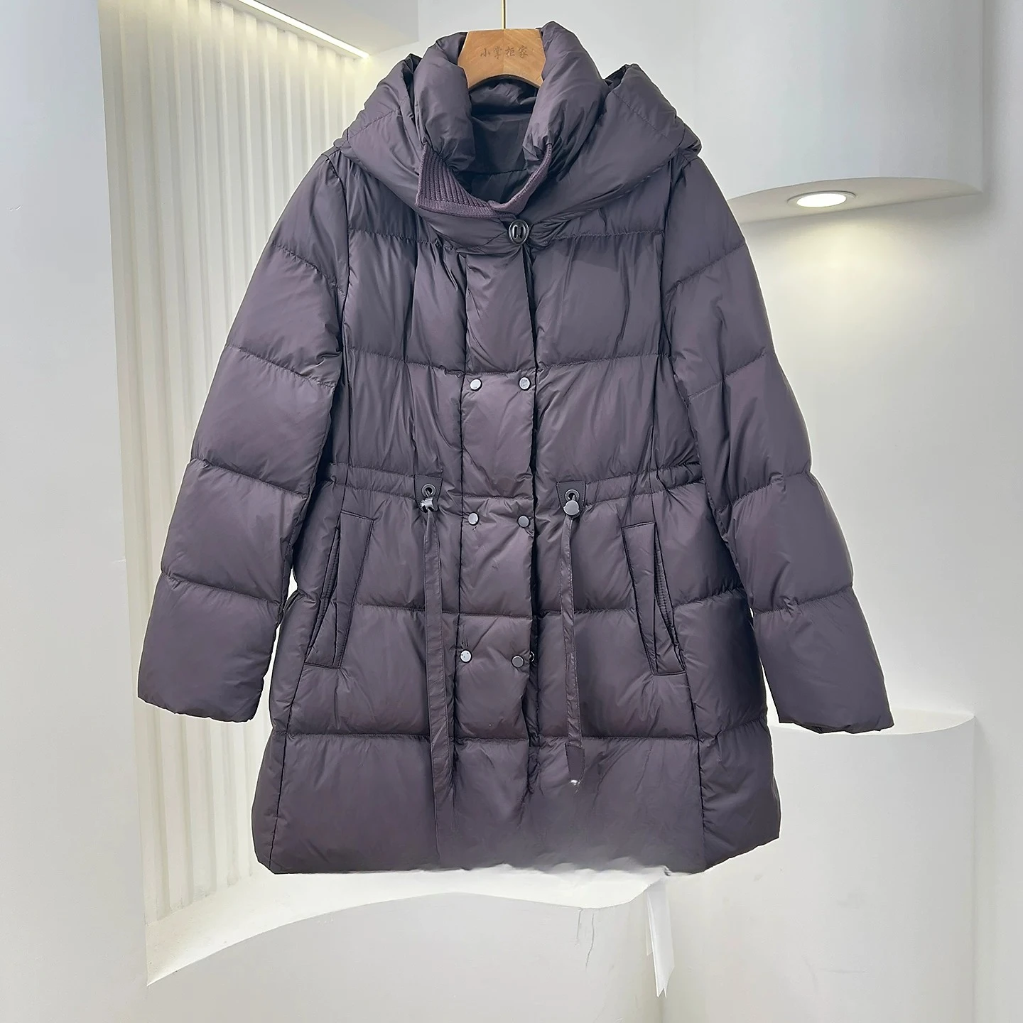Winter New Down Jacket Women's Jacket Commuting Windproof Hooded Goose Jacket