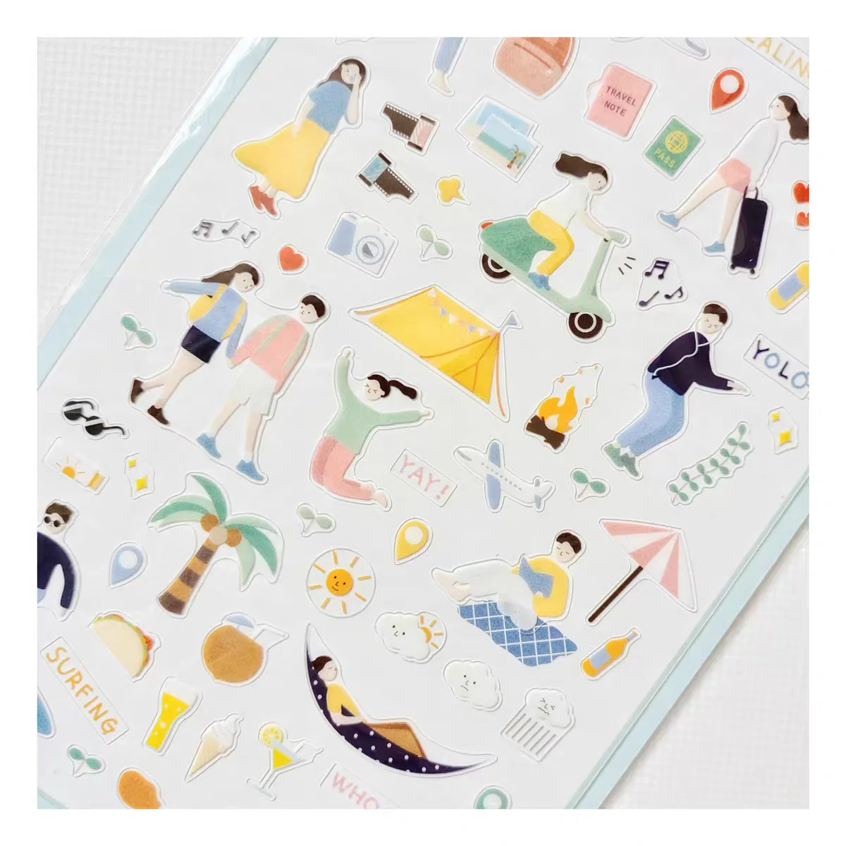 Korean Import Suatelier Healing Travel Camping PVC Stickers Scrapbooking Diy Journal Dairy Cute Decor School Stationery Sticker