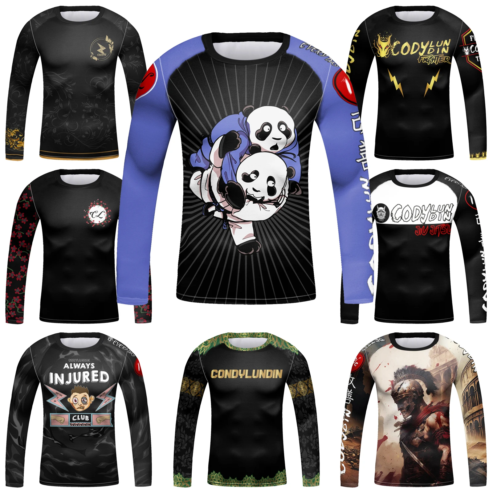 

Custom Print Graphic Training Cycling Running Quick Dry T-shirts for Kids Boys Long Sleeve Rash Guard Fitness No-Gi Competition