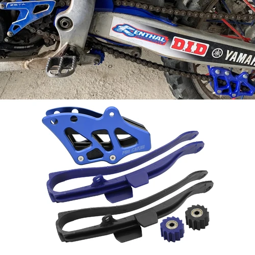 Imagen 1 del producto Guía de cadena CNC para motocicleta, piñón basculante, guía deslizante de cadena, rodillo inferior para Yamaha YZ125 YZ250 YZ250F YZ450F WR250F WR450
