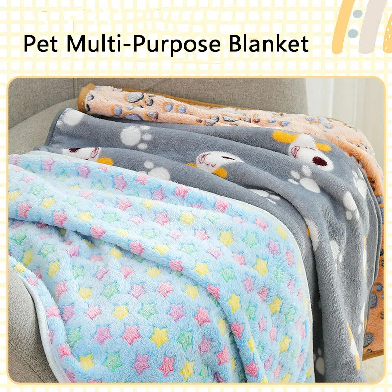 Pet Blanket Soft Fluffy Winter Warm Dog Bed Sheet Cat mat summer Breathable Comfortable cute dog Cat Cover Blanket Pet Supplies