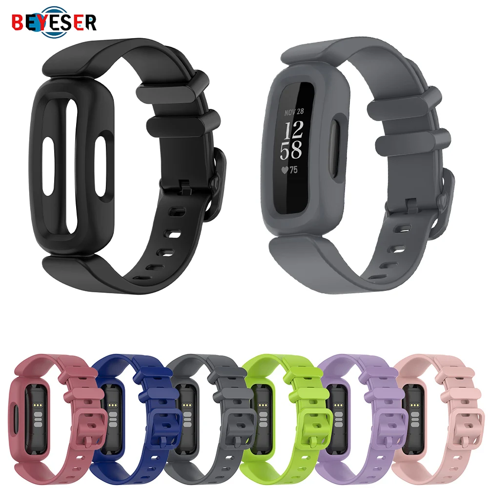 One-Piece Silicone Strap For Fitbit Ace3 Smart Watch Replacement Bracelet Wristband For Fitbit Inspire2 Sport Band Accessories