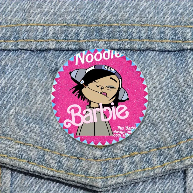 Gorillaz Band Pin Round Cartoon Funny Snap-in Brooches for Backpack Cothes Accessories Anime Collection Badge Pop Virtual Bands