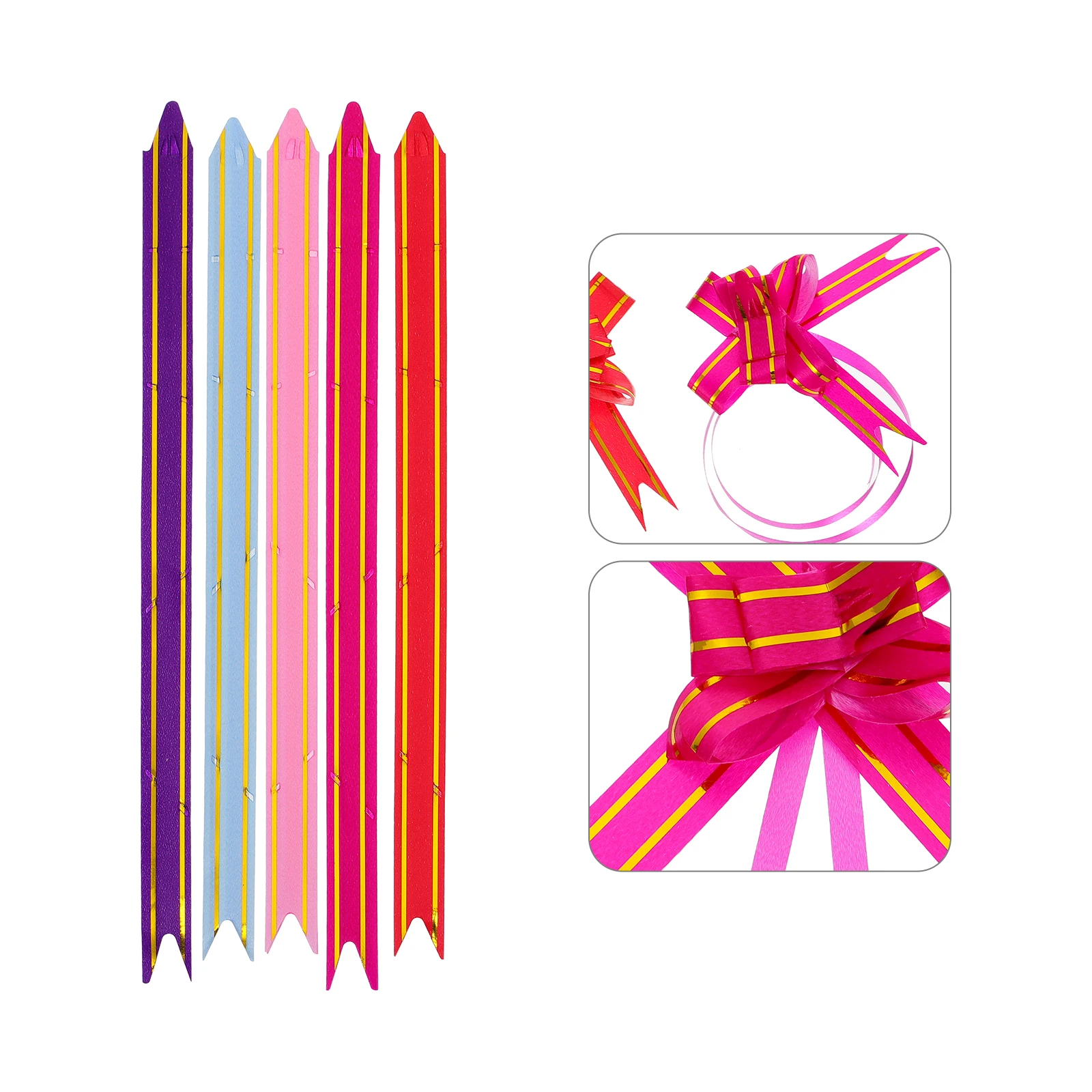 

1000Pcs Gift Pull Bows Premium Plastic Wedding Festival Pull Flower Decorations Party Packing Supplies Gift Box Decor Supplies