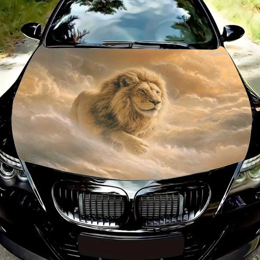 

The King In The Sky Car Hood Decal Sticker, Durable Car Vinyl Wraps Suitable For Most Vehicles, Car Engine Hood Protective Film,