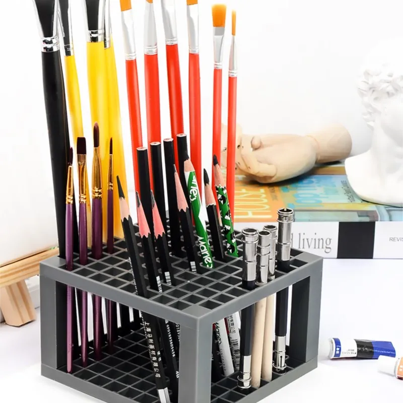 1pc 96 grid pen holder  Square brush holder  Brush box storage box  Hanging pen holder for writing brushes