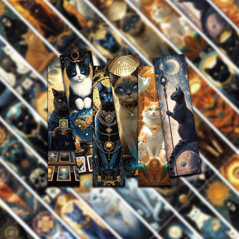 30PCS Creative Cat Tarot Ins Style Bookmark Interior Wall Decoration DIY Background Card Mingxin