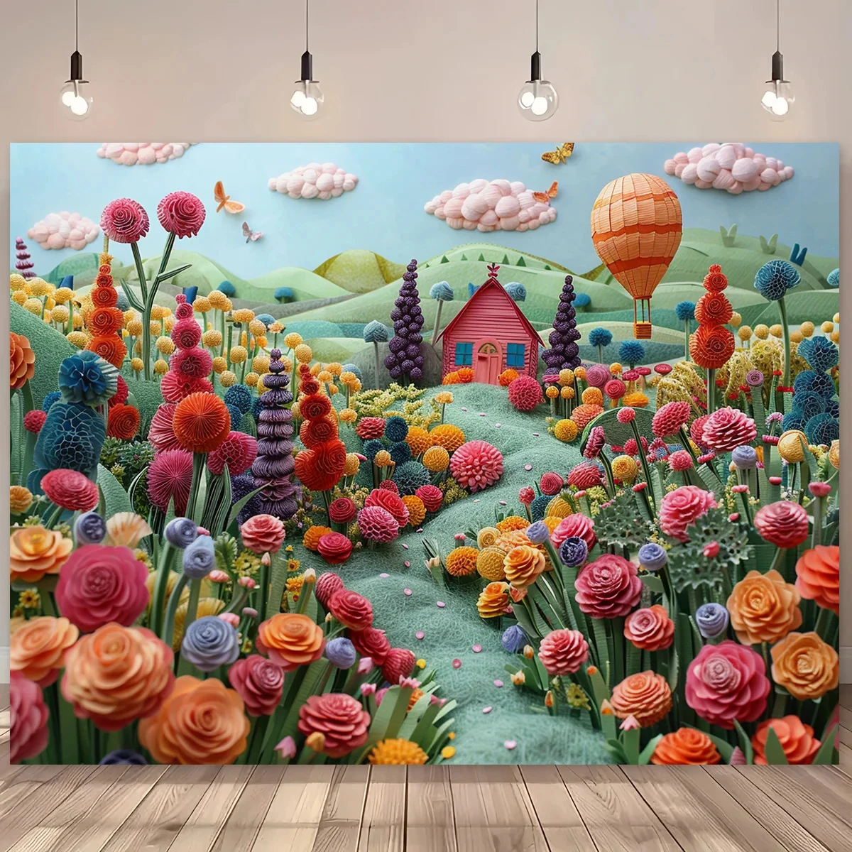 

Fantasy Garden Photography Backdrop Fairy Tale Events Birthday Party Banner Tapestries Wall Art Hanging Cloth Room Home Decor