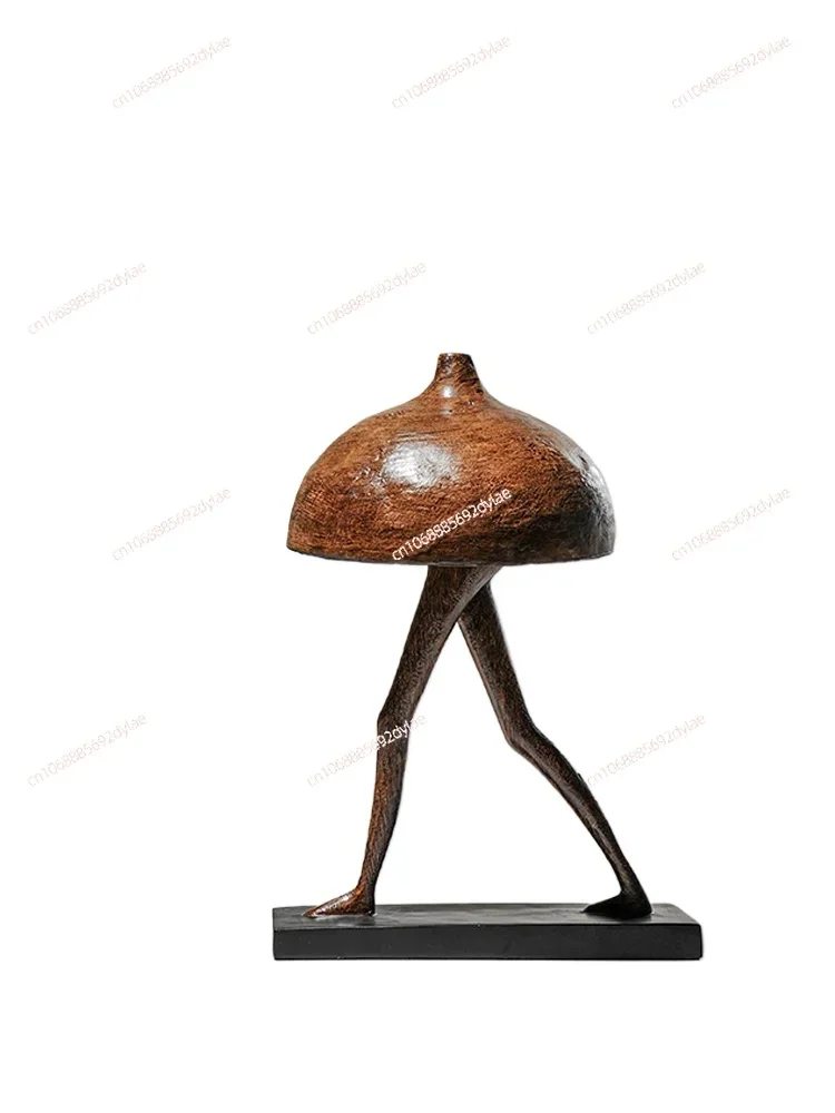 

Abstract Mushroom People High Sense Niche Art Jewelry South East Asia Style Earth Color Minimalist Caramel Color Ornament