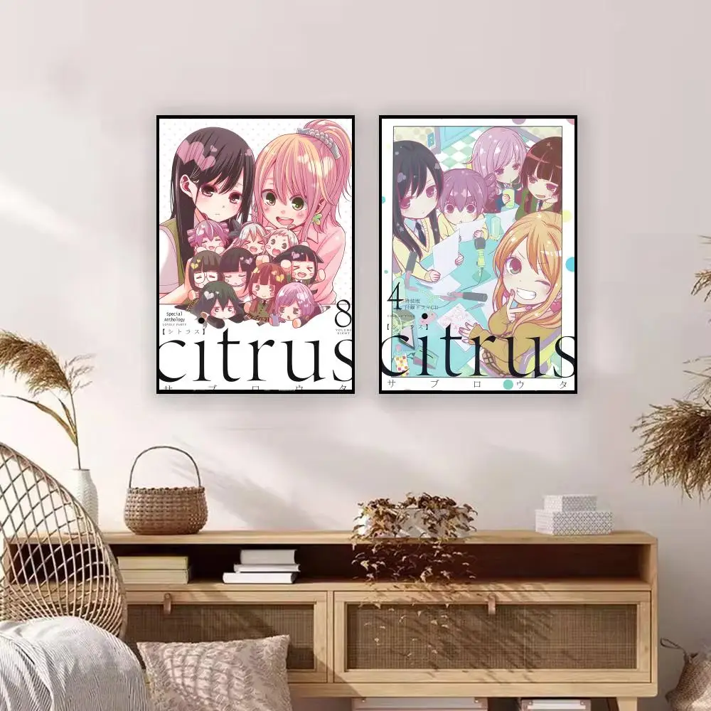 Manga C-Citrus Poster Premium Art Wall Decor, Simple Ornament for Living and Leisure Areas