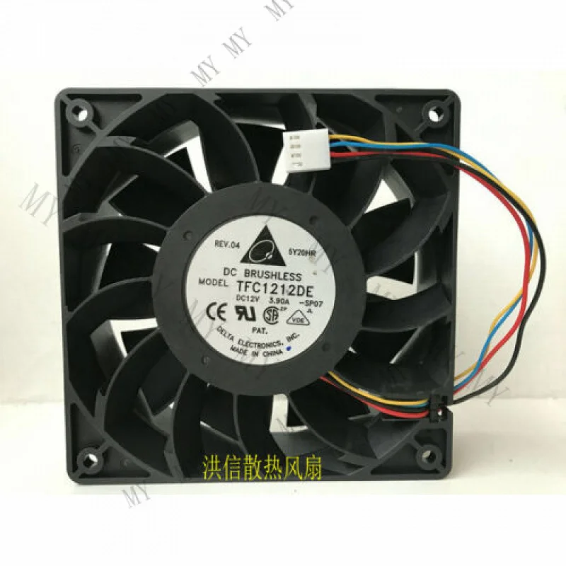 

TT 1 шт. для DELTA TFC1212DE DC 12 В 3,9 А 12038 12 см 4-контактный охлаждающий вентилятор #