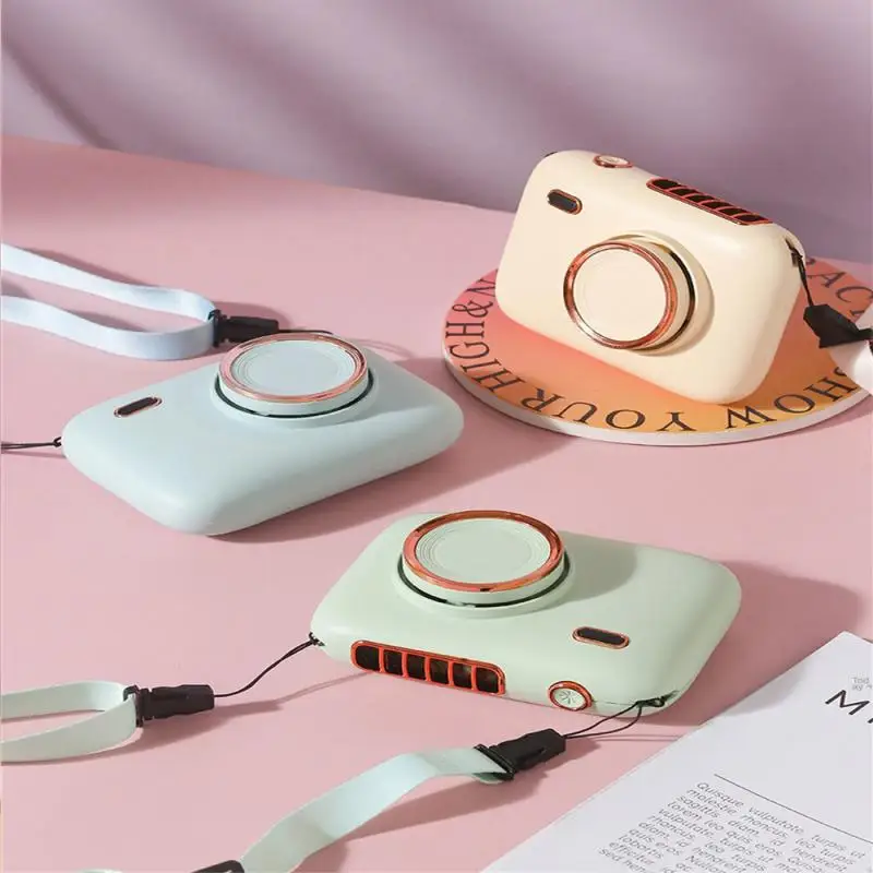 旅行用ミニストラップブレードレスカメラファン,ハンギングネックファン,シンプル,ポータブル,USB充電,小型,便利