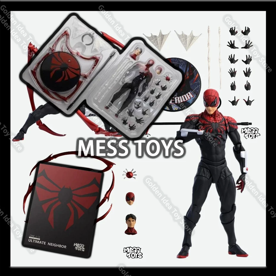 

В наличии Hot MessToys Фигурка Человека-Паука Ct Toys Черный Красный Человек-Паук Mess Toys Аниме Фигурка Коллекционная Модель