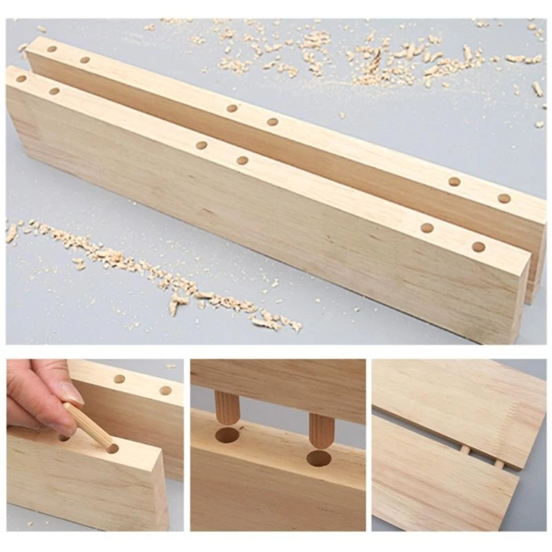 

652F Upgraded 2-10mm Self-Centering Doweling Jig Set Vertical Hole Puncher Locator Aluminum Alloy Woodworking Tool Durable-