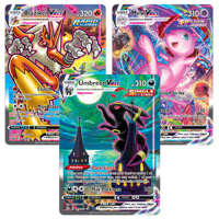 PROXY Pokemon Cards Holographic Umbreon Blaziken Mew VMAX Rayquaza V Rare Rainbow PKM Card Collectible Trading Game