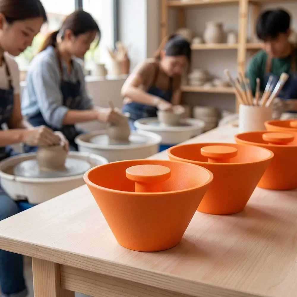 Multiple Size Pottery Rim Cone Shaper Printed Rim Cone Creative Supplies Ceramic Edge Shaping Set DIY Craft Clay Beveling Tool