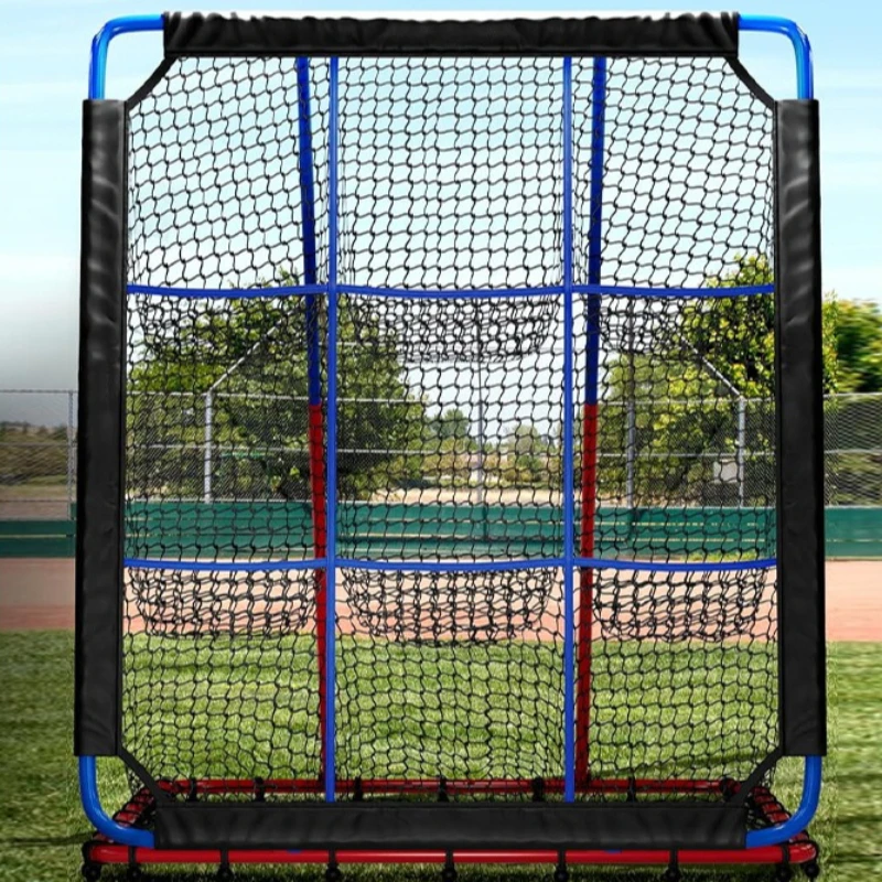 Rede de rebote de treinamento de futebol dupla face rede de rebote ajustável bolas de futebol prática rebounder redes equipamentos esportivos portáteis