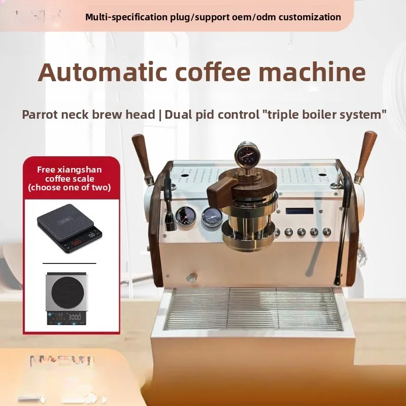 Commercial semi-automatic espresso machine, multi-boiler with saturation head pump