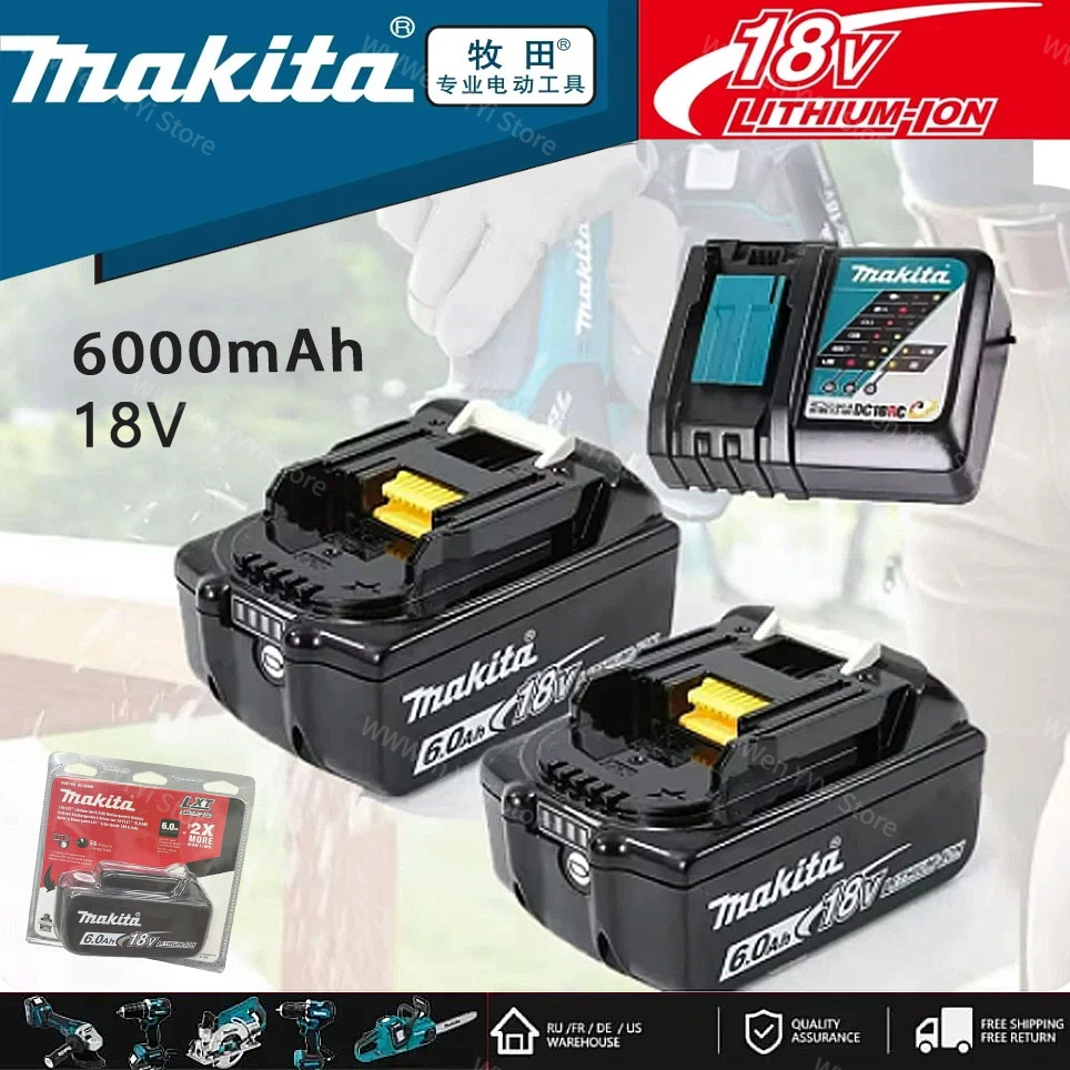 

6Ah/5Ah/3Ah 100% Original Makita 18V Battery BL1830B BL1850B BL1850 BL1840 BL1860 BL1815 Replacement Lithium Battery