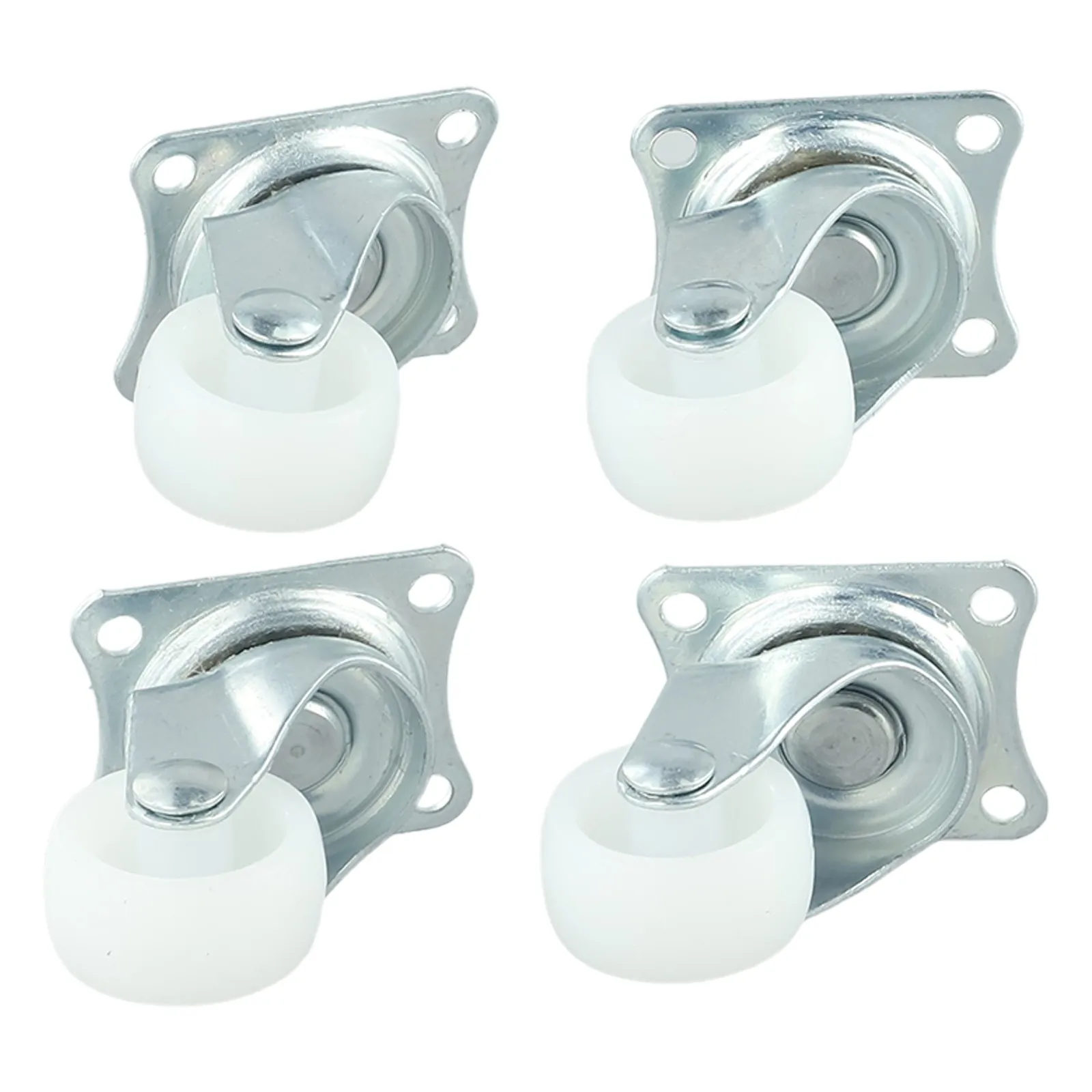 Parts Swivel Casters Warehouses White/silver With Rubber Bearing Wheels Mount Ball Material Handling High Quality
